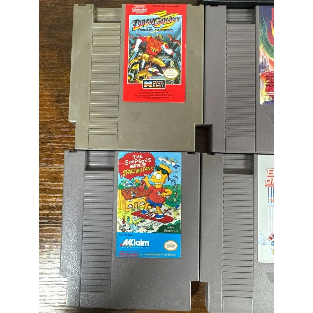 Nintendo NES Game Bundle Dragon Warrior Wizards & Warriors Blades‎ of Steel 6
